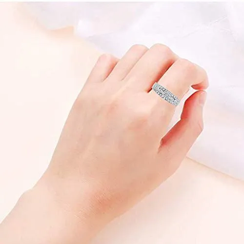 Jewelili 10K White Gold 1/2 CTTW Diamonds Ring